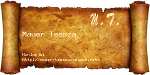 Mauer Tessza névjegykártya